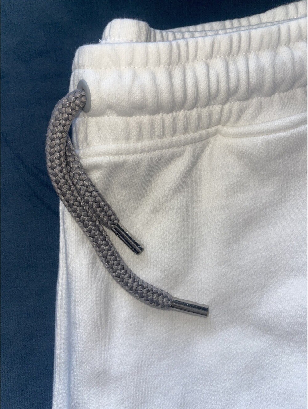 Adidas x Stella McCartney Sweatpants L White Drawstrings Logo Women Pockets FLAW - Picture 6 of 15